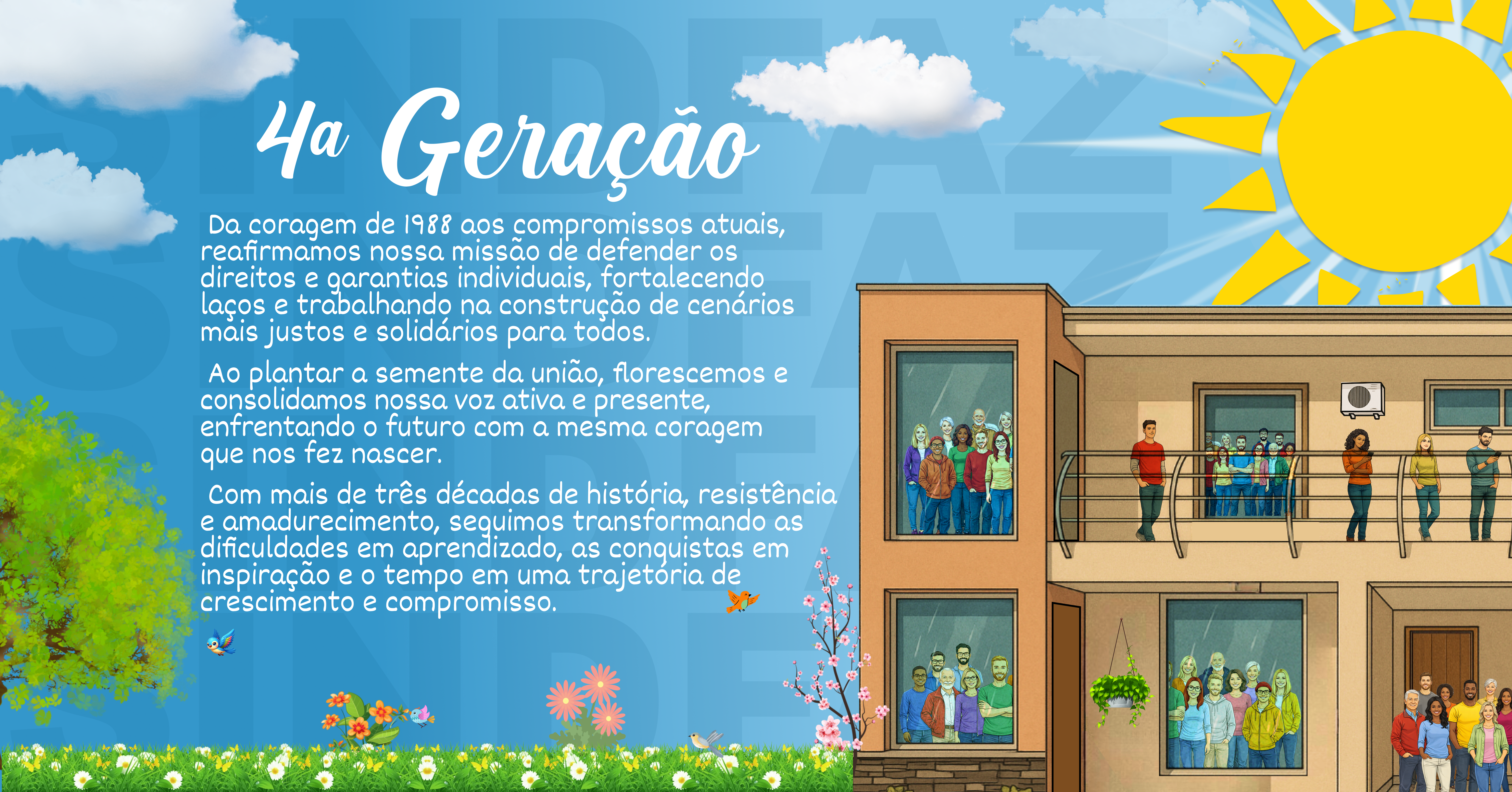 Diretoria e gerações do SINDFAZ/PR-SC