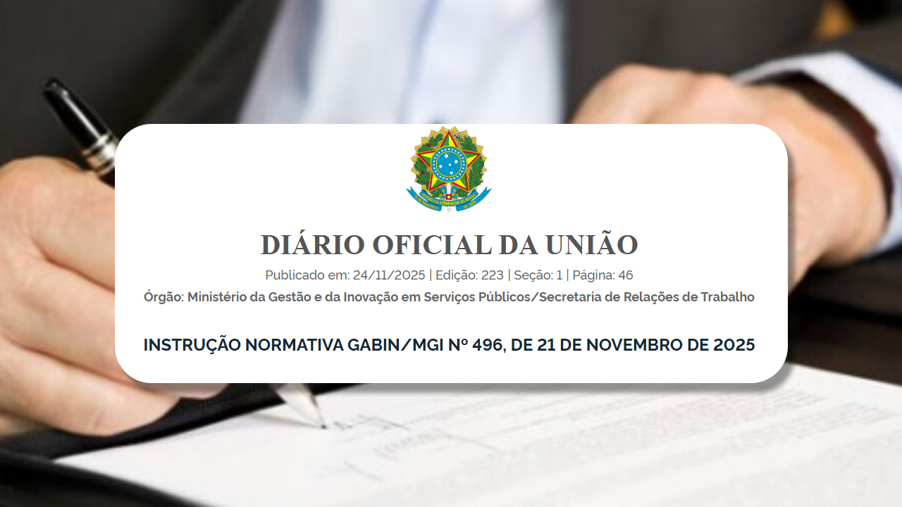 Instrução Normativa GABIN/MGI nº 496, de 21 de novembro de 2025